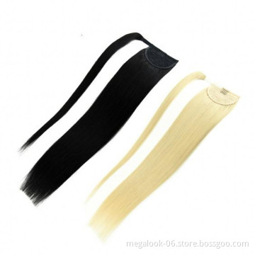 Most Popular 100 Unprocessed Virgin Remy Brazilian Virgin Hair Pieces Human Hair Ponytail